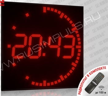 Импульс-490R-D27-T-ER2 Фасадные уличные часы