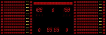 Спортивное табло для баскетбола, модель Р-6х1-4х1-350_1х1-2х1-270_БС-5-128_2хР-4х12_БС-2(150)-96 (Размеры 9700х3200 мм)