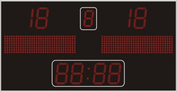 Спортивное табло для футбола №13, модель ТС-350х8_270х1_РБС-300-32х8х2e (Уличное исполнение)