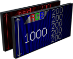 Электронное табло «Бегущая строка», модель Alpha 1000 R (6840x1040x120 мм)