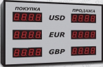 Офисное табло валют Импульс-310-3x2-Y