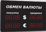 Уличное табло курсов валют Импульс-311-2x2-EB2 