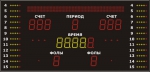 Спортивное табло для баскетбола, модель Р-7х1-5х1-2х1-210_БС-2-192b (Размеры 3000х1450 мм)