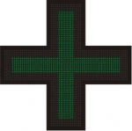 Светодиодный крест для аптек №3, модель РБС-160-64х16dх4-R (2-х сторонее)