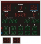 Комбинированное спортивное табло №7, модель ТС-210х4_150х36_080-8х8х8_РБС-100-128х8_ТВА-210х2b 