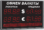  Уличное табло курсов валют Импульс-309-2x2-S8x64-EB2