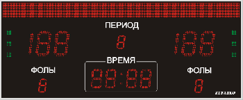 Универсальное спортивное табло №14М. Модель ТС-270х6_210х4_150х3_5х5х6_РБС-160-256х16b.