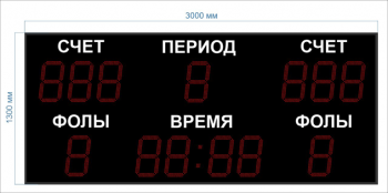 Универсальное спортивное табло, модель ТС-350х13