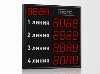 Импульс-908-L4xD8x4-D6x4-R Табло производственных показателей