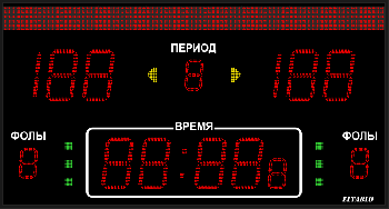 Табло для баскетбола №5. Модель ТС-350x10_210х3_5х5х6_5х8х2_Р10-256х16b.