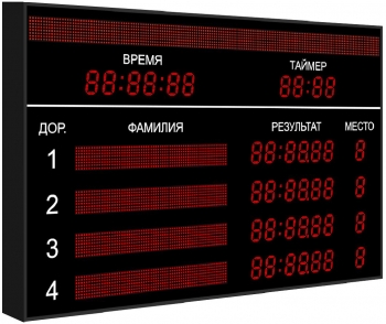 Табло для бассейна №9М модель ТС-130х38_РБС-120-160х8-64х8х4b