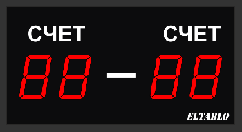 Базовое спортивное табло №1, Модель ТС-100х4-base-ПК-ПДУ