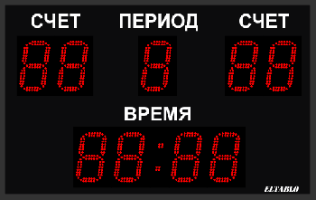 Базовое спортивное табло №11, Модель ТС-150х9e-base-ПК (Уличное)