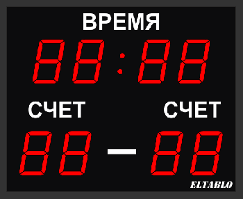 Базовое спортивное табло №2, Модель ТС-100х8-base-ПК-ПДУ