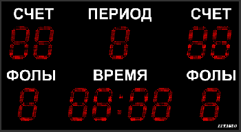 Базовое спортивное табло №24, Модель ТС-270х11e-base-ПК-ПДУ (уличные)