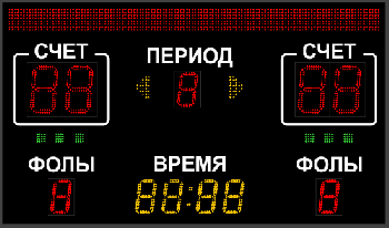 Универсальное спортивное табло №11, Модель ТС-210х4_150х7_РБС-100-128х8_4х4х6_5х8х2e-ПК (уличные)