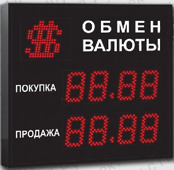 Импульс-309-1x2-S11-EG2 Символьные табло валют