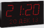 Импульс-421-1TD-2DxS6x64-R Часы-календарь
