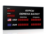 Импульс-302-2x2xZ6-DTx2-G Табло курсов валют для помещения