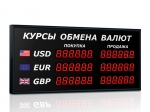 Импульс-304-3x2xZ6-R Табло курсов валют для помещения