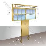 Уличный информационный стенд Наше Подмосковье под вкапывание с козырьком