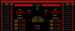 Профессиональное спортивное табло для игры в Гандбол и Баскетбол №3. Модель ТС-350х11_270х2_210х33_210х33_150х96_РБС-210-256х8-64х8x2_8х8х6_12х8х2b.